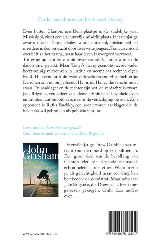 Achterkant van Een tijd om te doden