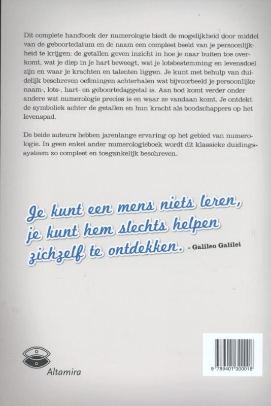 Achterkant van Numerologie