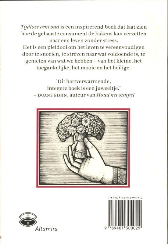 Achterkant van Tijdloze eenvoud