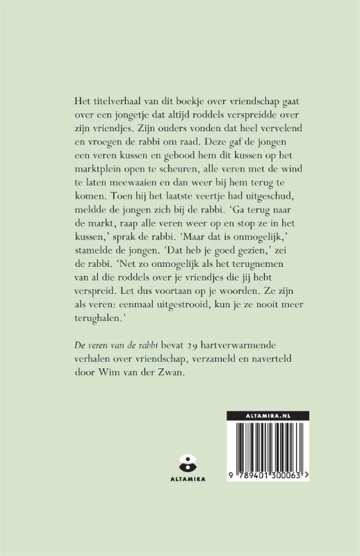 Achterkant van De veren van de rabbi