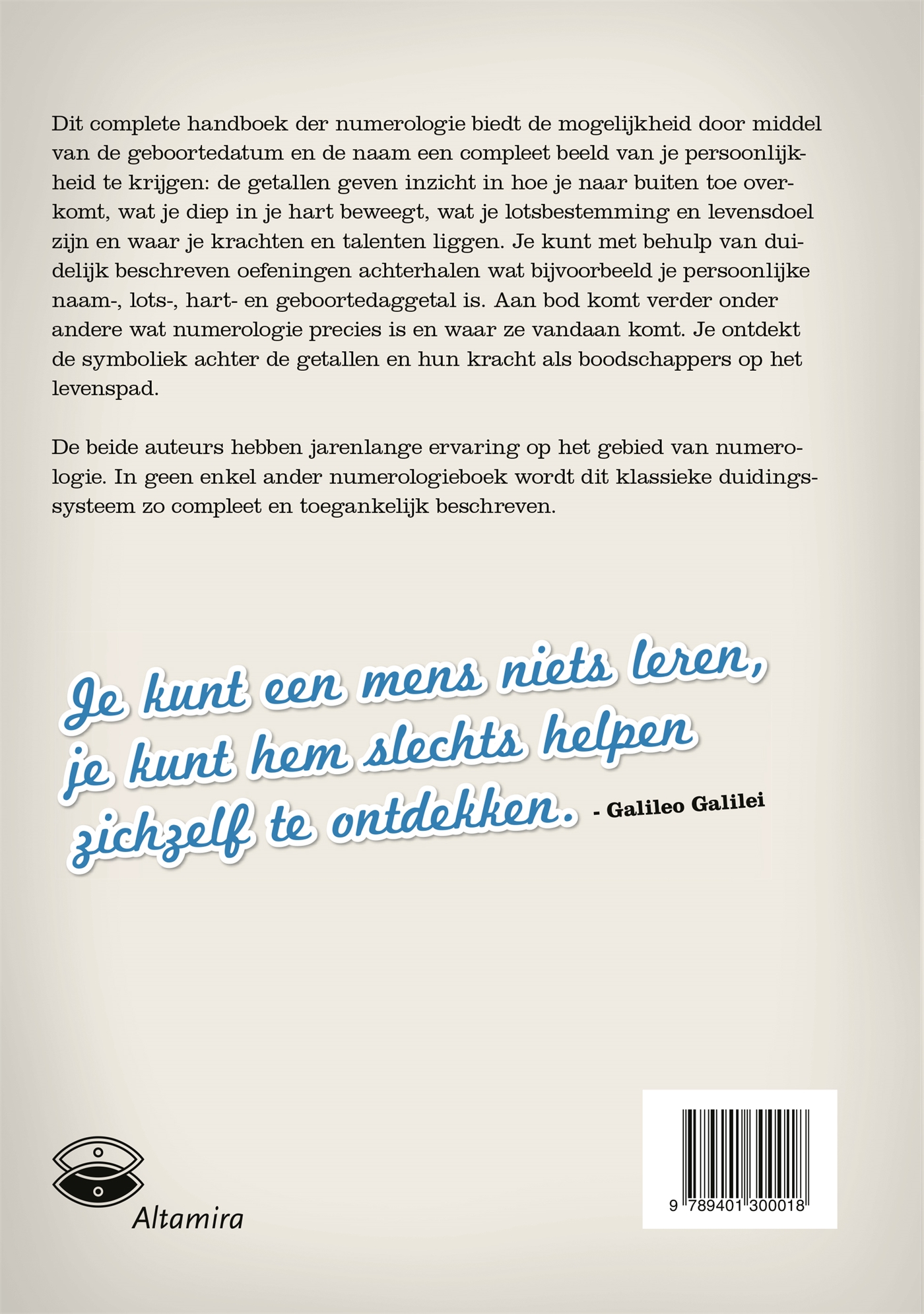 Achterkant van Numerologie