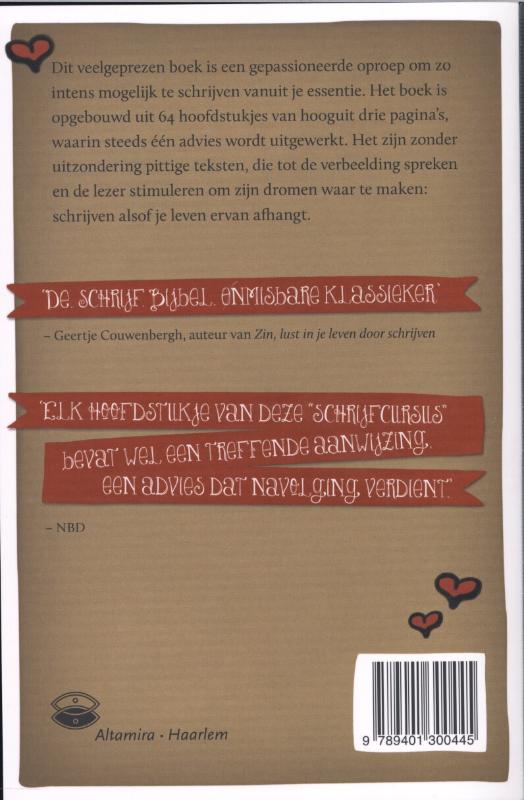 Achterkant van Schrijven vanuit je hart