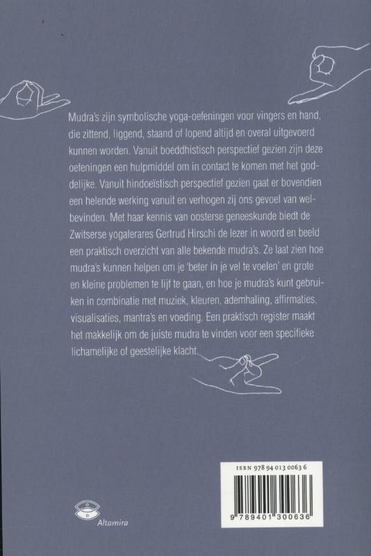 Achterkant van Mudra-werkboek