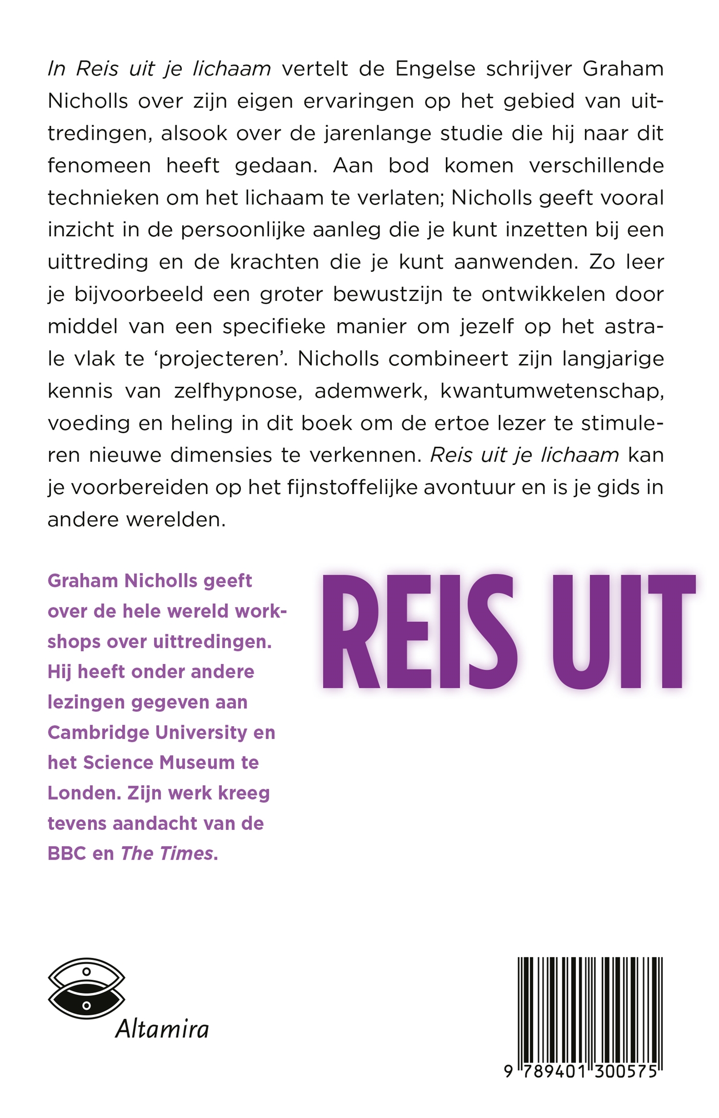 Achterkant van Reis uit je lichaam