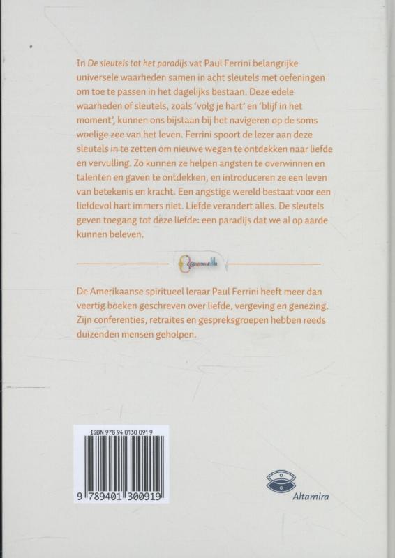 Achterkant van De sleutels tot het paradijs