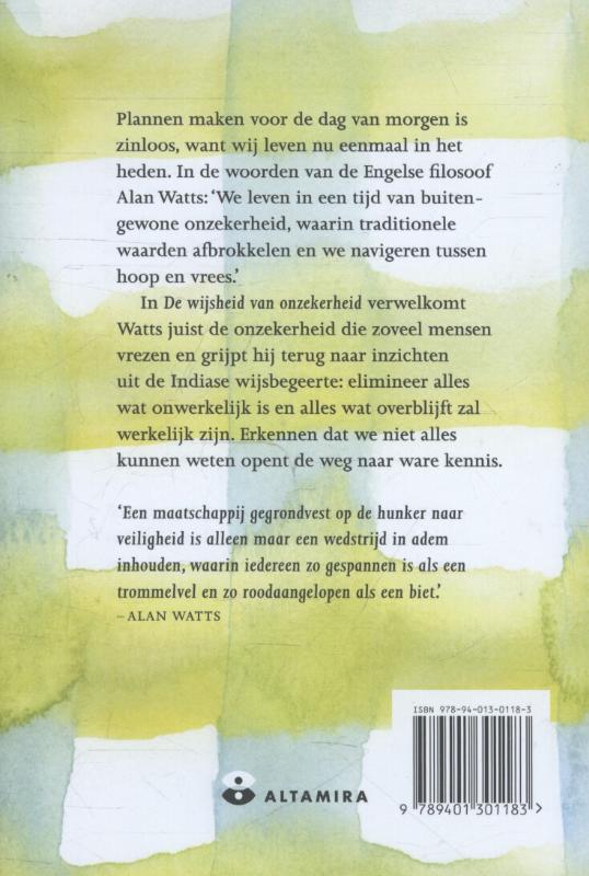 Achterkant van De wijsheid van onzekerheid