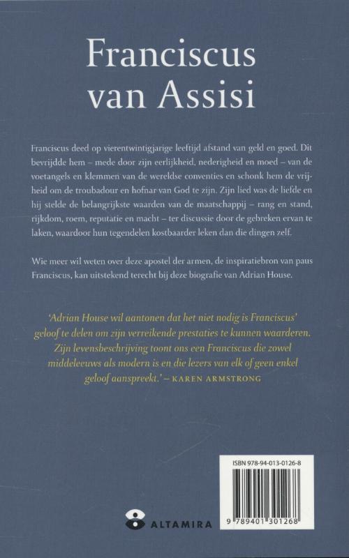 Achterkant van Franciscus van Assisi