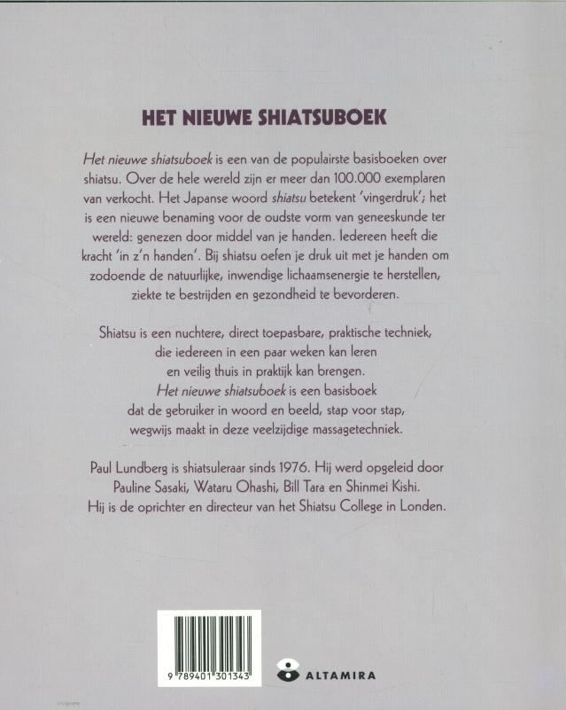 Achterkant van Het nieuwe shiatsuboek