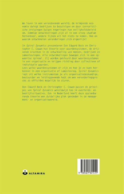 Achterkant van Spiral dynamics