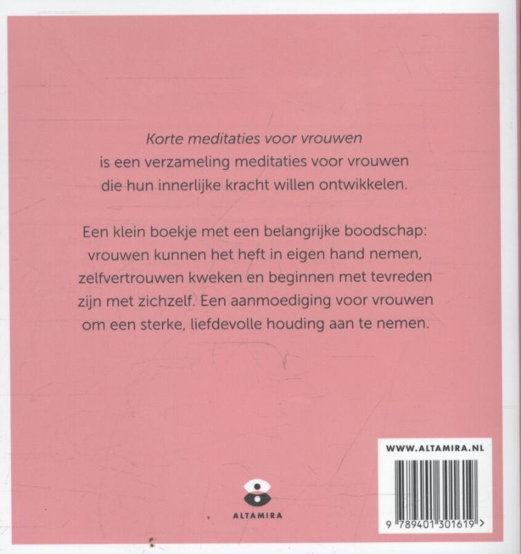 Achterkant van Korte meditaties voor vrouwen
