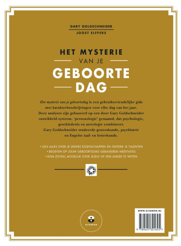 Achterkant van Het mysterie van je geboortedag