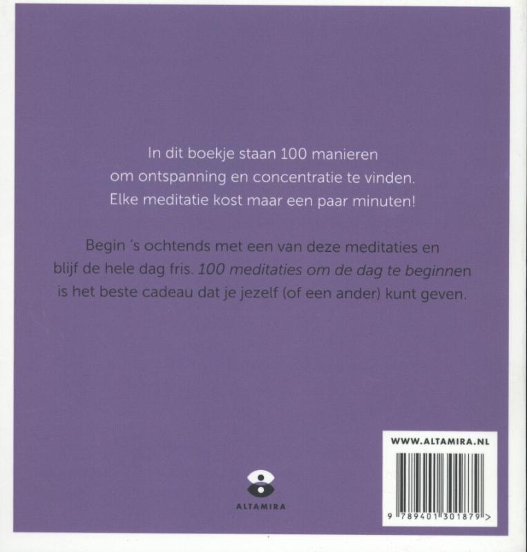 Achterkant van 100 meditaties