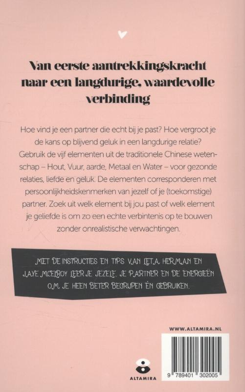 Achterkant van De vijf elementen van liefde