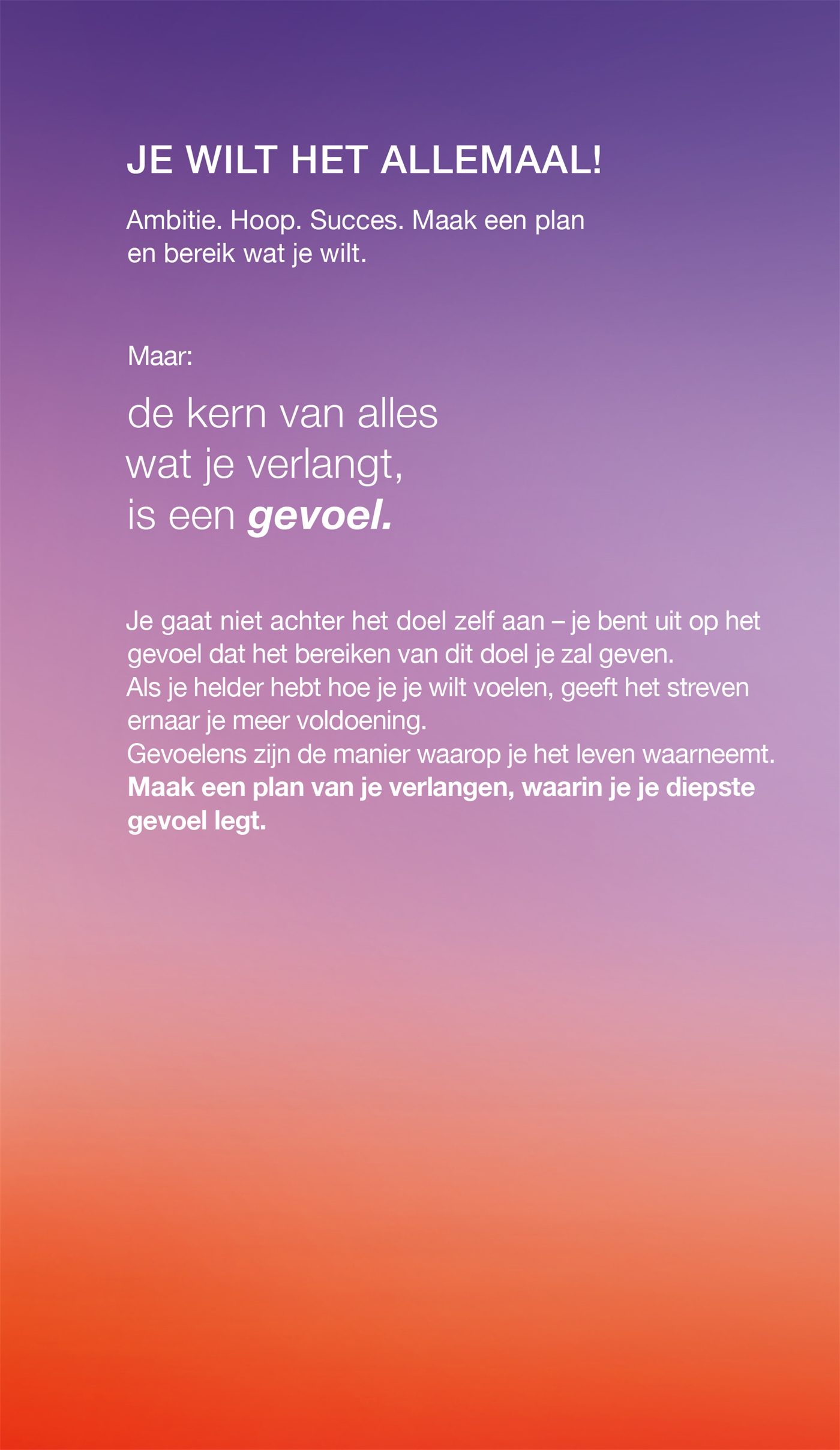 Achterkant van Het plan van je verlangen