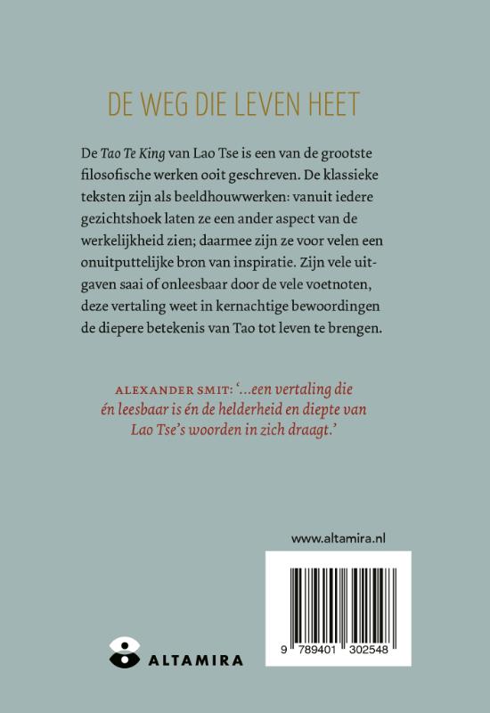 Achterkant van Tao te king
