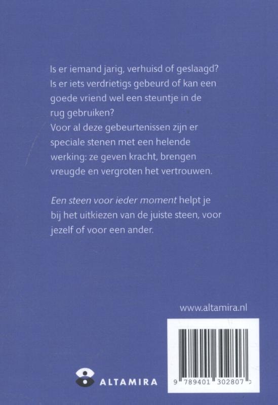 Achterkant van Een steen voor ieder moment