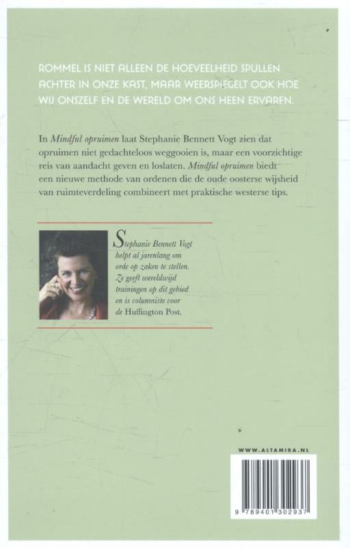 Achterkant van Mindful opruimen