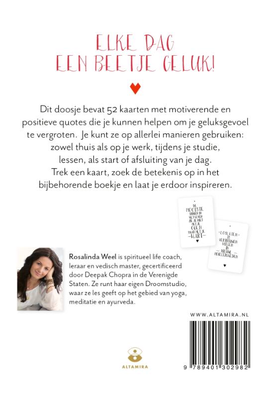 Achterkant van Gelukkig zijn moet je durven