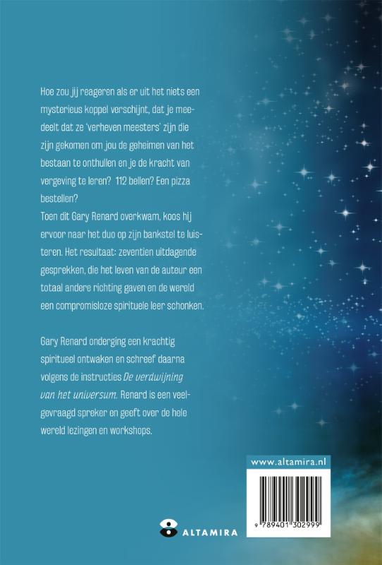 Achterkant van De verdwijning van het universum