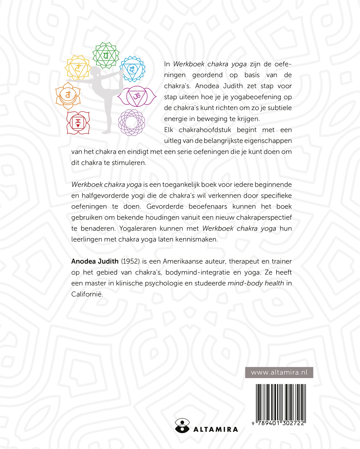 Achterkant van Werkboek chakra yoga