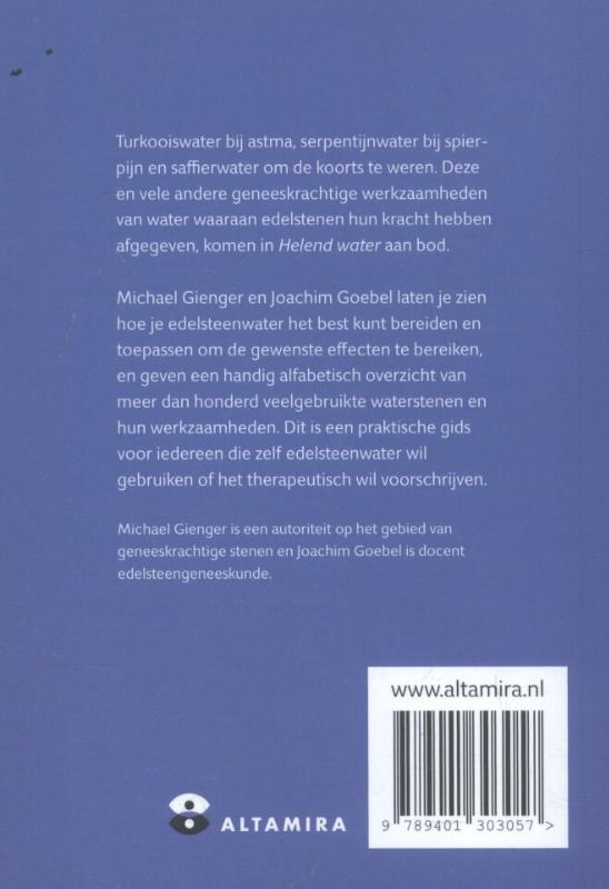 Achterkant van Helend water