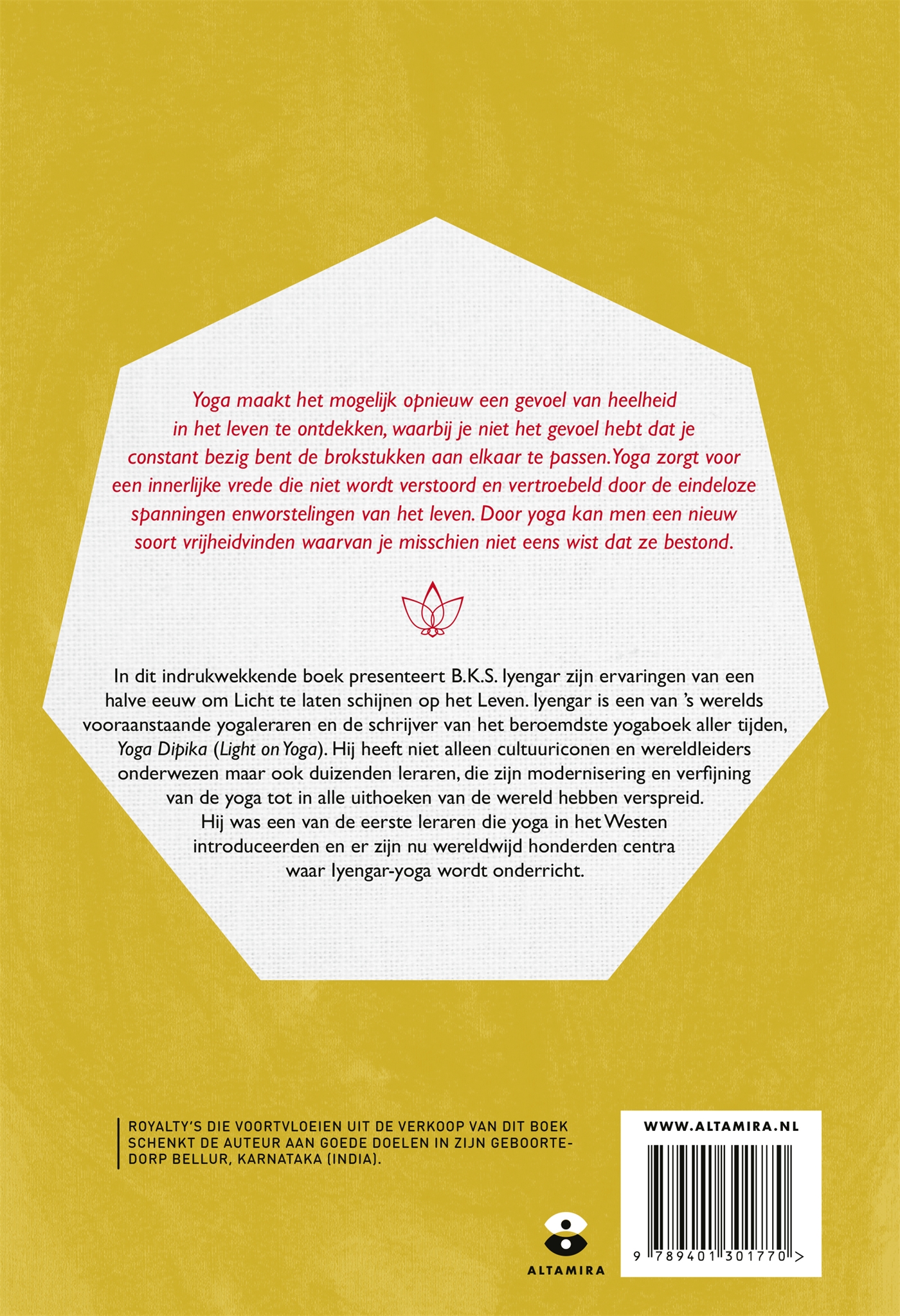 Achterkant van Yoga als levenskunst