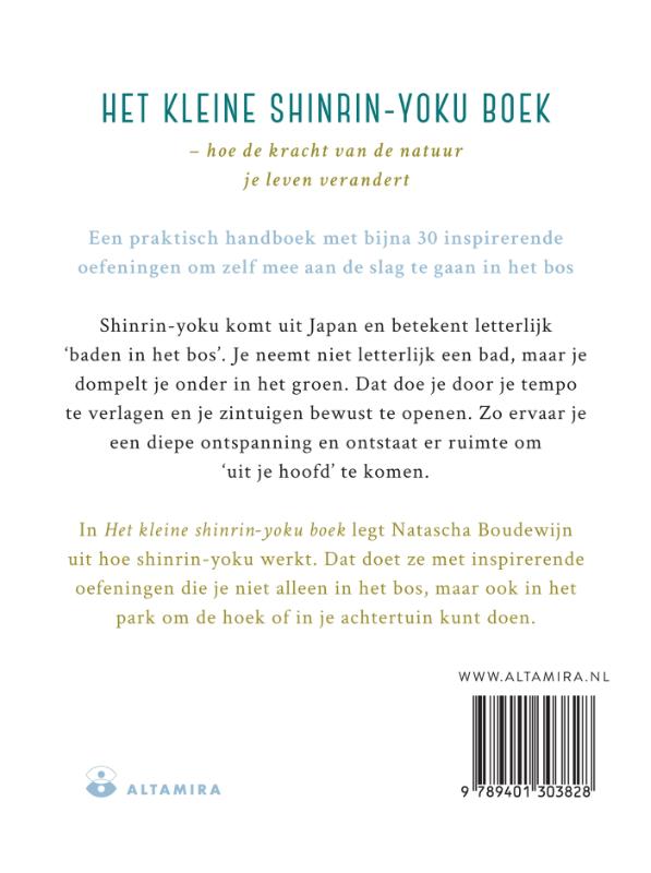 Achterkant van Het kleine shinrin-yoku boek