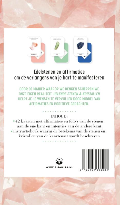 Achterkant van Helende stenen en kristallen Inspiratiekaarten