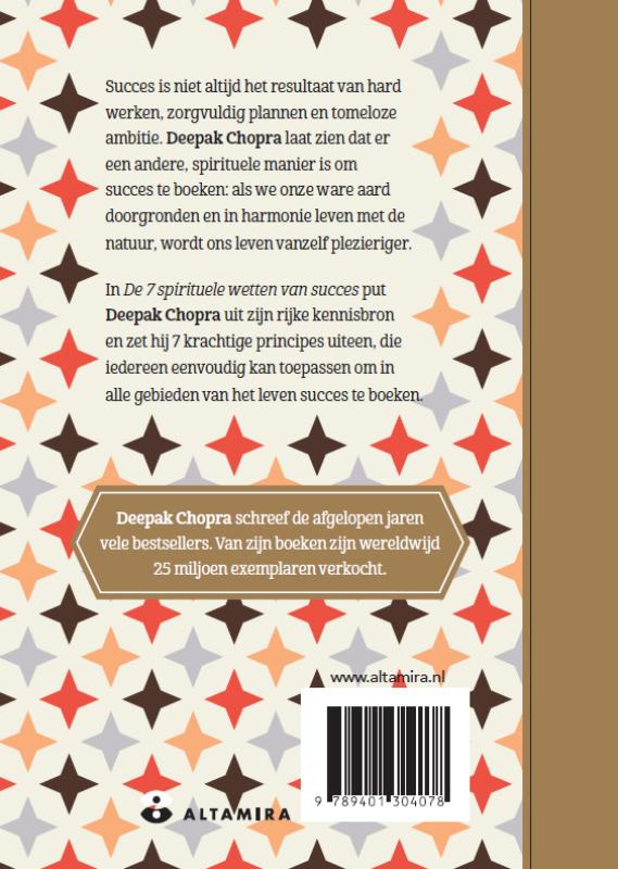 Achterkant van De 7 spirituele wetten van succes