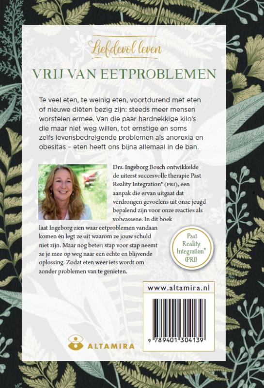 Achterkant van Vrij van eetproblemen