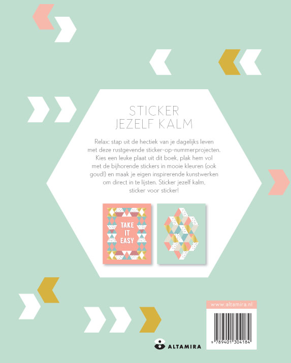 Achterkant van Sticker jezelf kalm