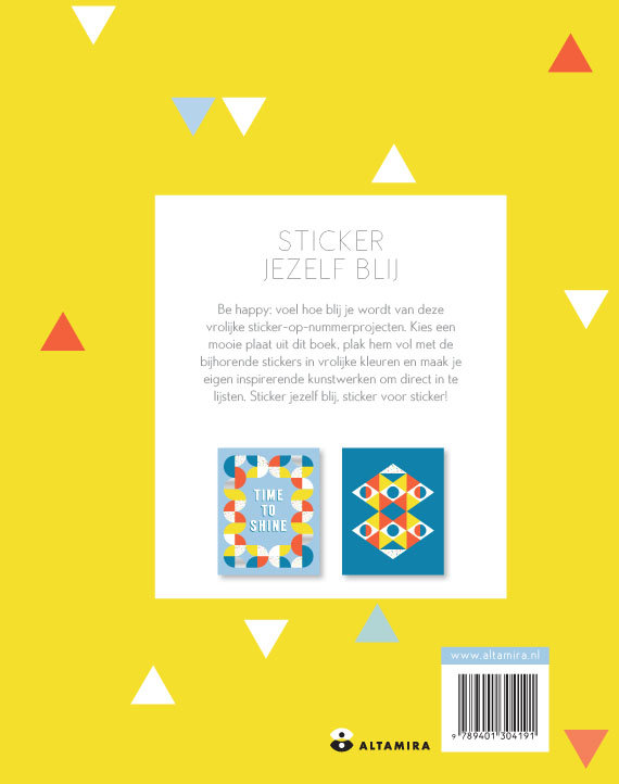 Achterkant van Sticker jezelf blij