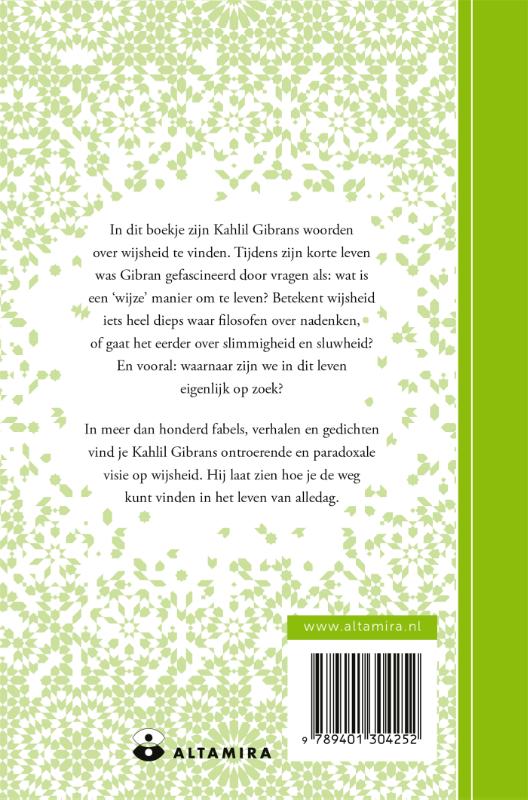 Achterkant van Een boekje over wijsheid