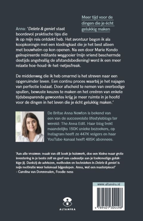 Achterkant van Delete & geniet