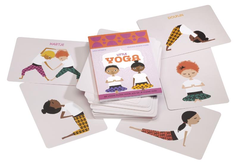 Achterkant van Little yoga - kaartenset