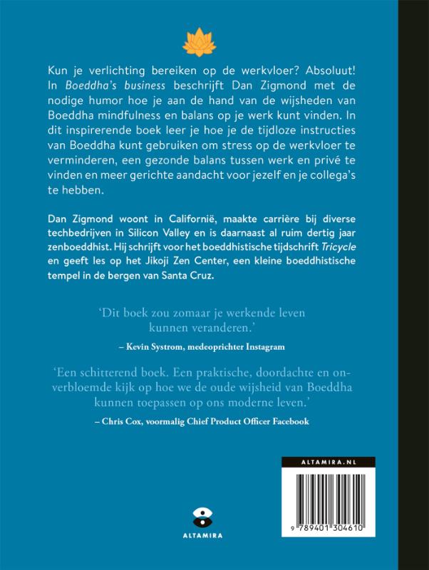 Achterkant van Boeddha's business