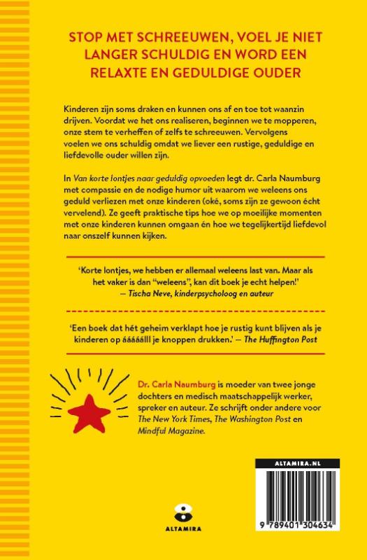 Achterkant van Van korte lontjes naar geduldig opvoeden