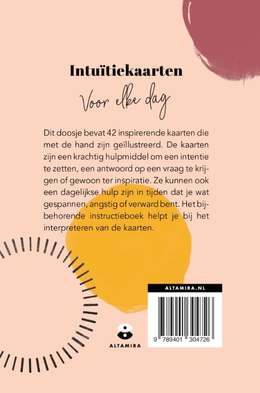 Achterkant van Intuïtiekaarten voor elke dag