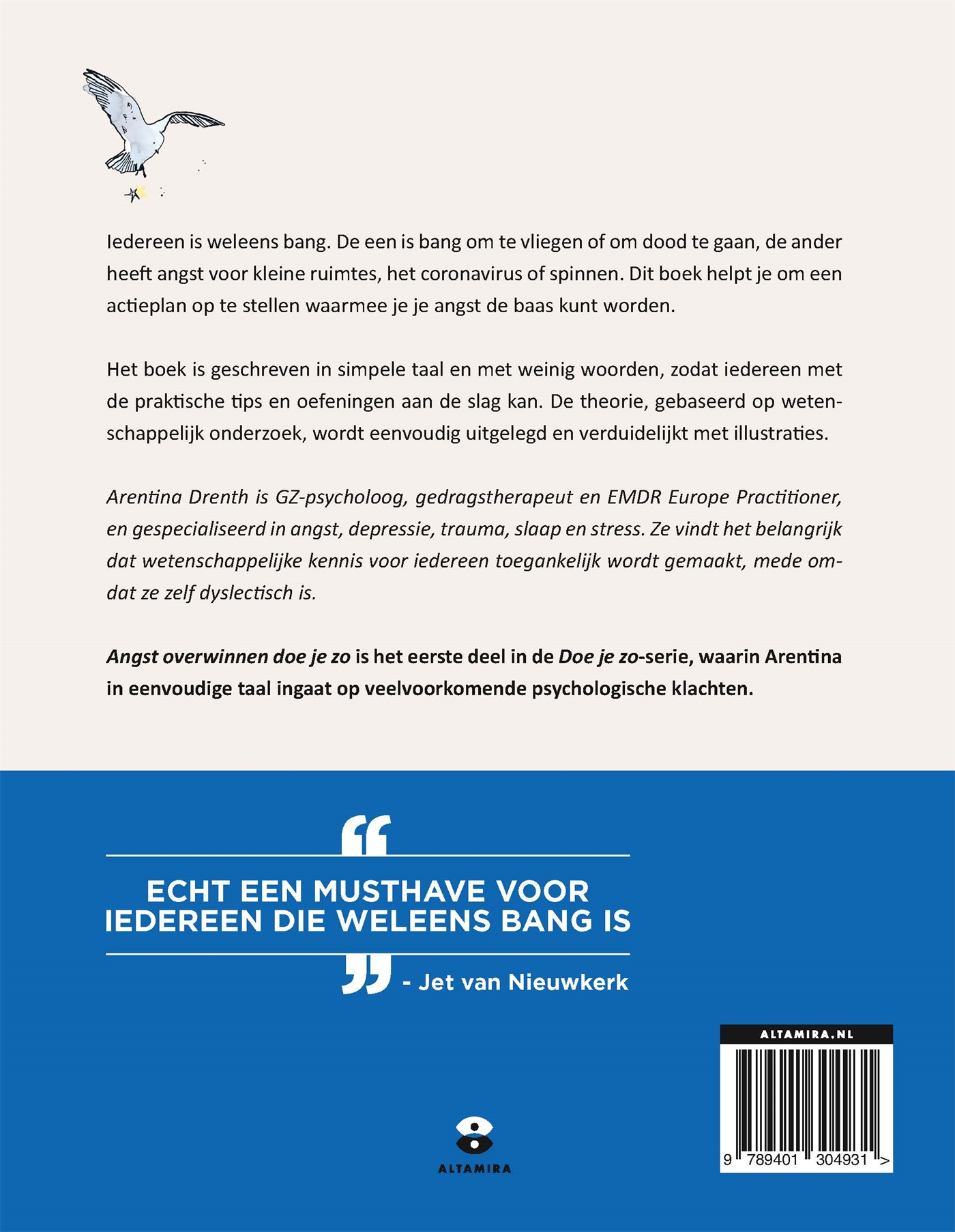 Achterkant van Angst overwinnen doe je zo