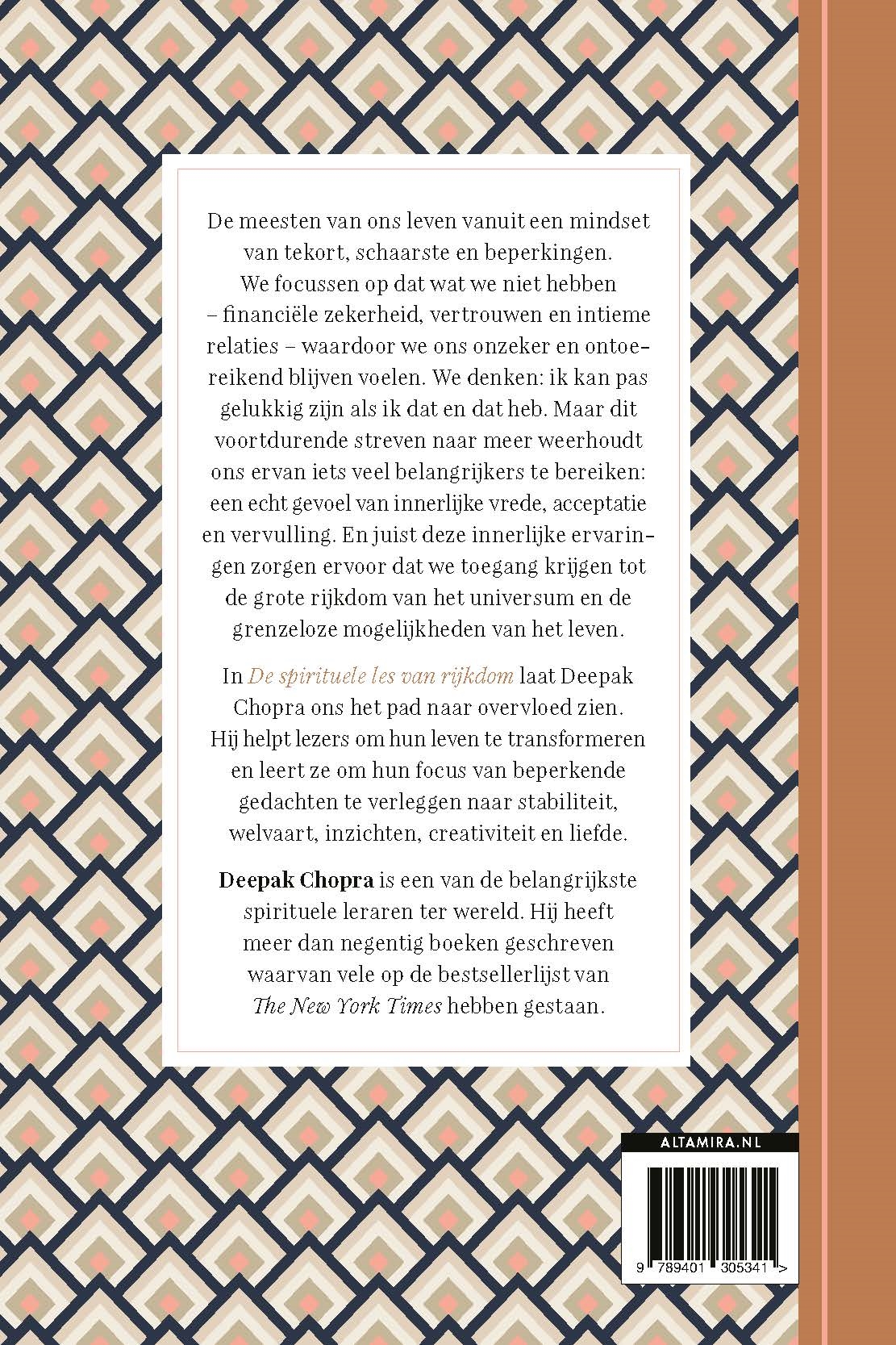 Achterkant van De spirituele les van rijkdom