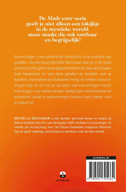 Achterkant van Numerologie - Made easy