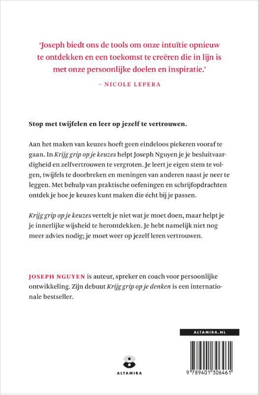 Achterkant van Krijg grip op je keuzes