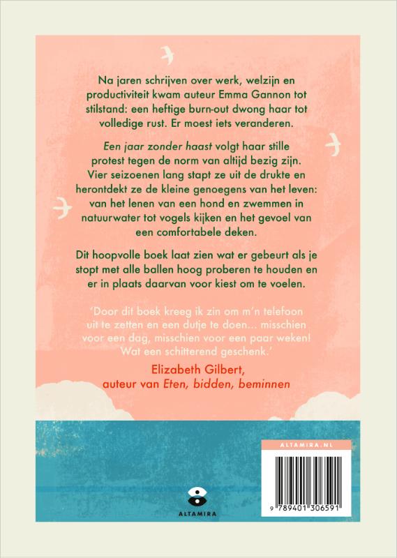 Achterkant van Een jaar zonder haast