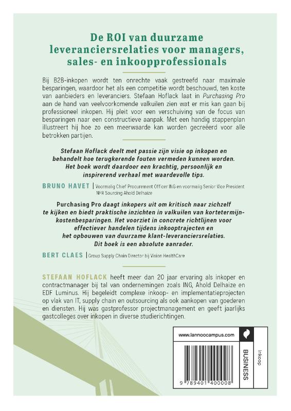 Achterkant van Purchasing Pro