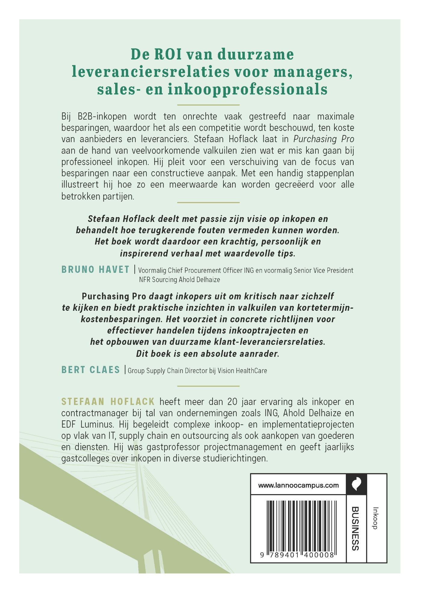 Achterkant van Purchasing Pro