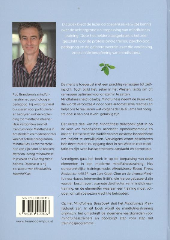 Achterkant van Mindfulness basisboek
