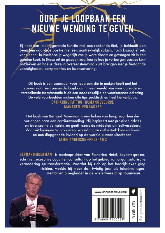 Achterkant van Breek uit de gouden kooi