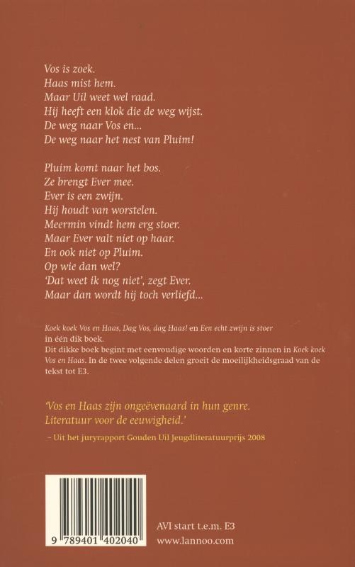 Achterkant van Boek van Haas