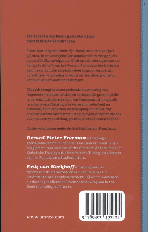 Achterkant van Een jaar met Franciscus van Assisi