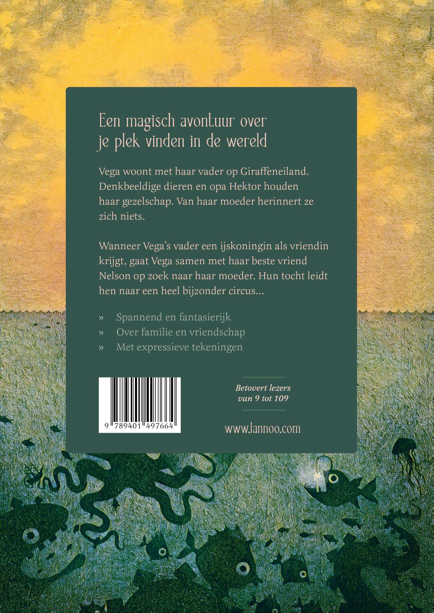 Achterkant van Het hart van een giraf is ongelooflijk groot